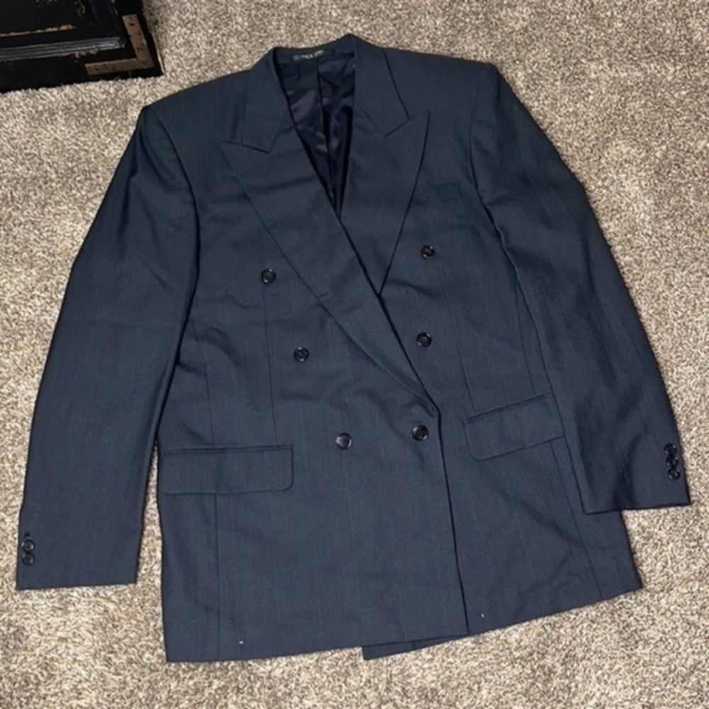 BALMAIN double breasted suit jacket 42 L